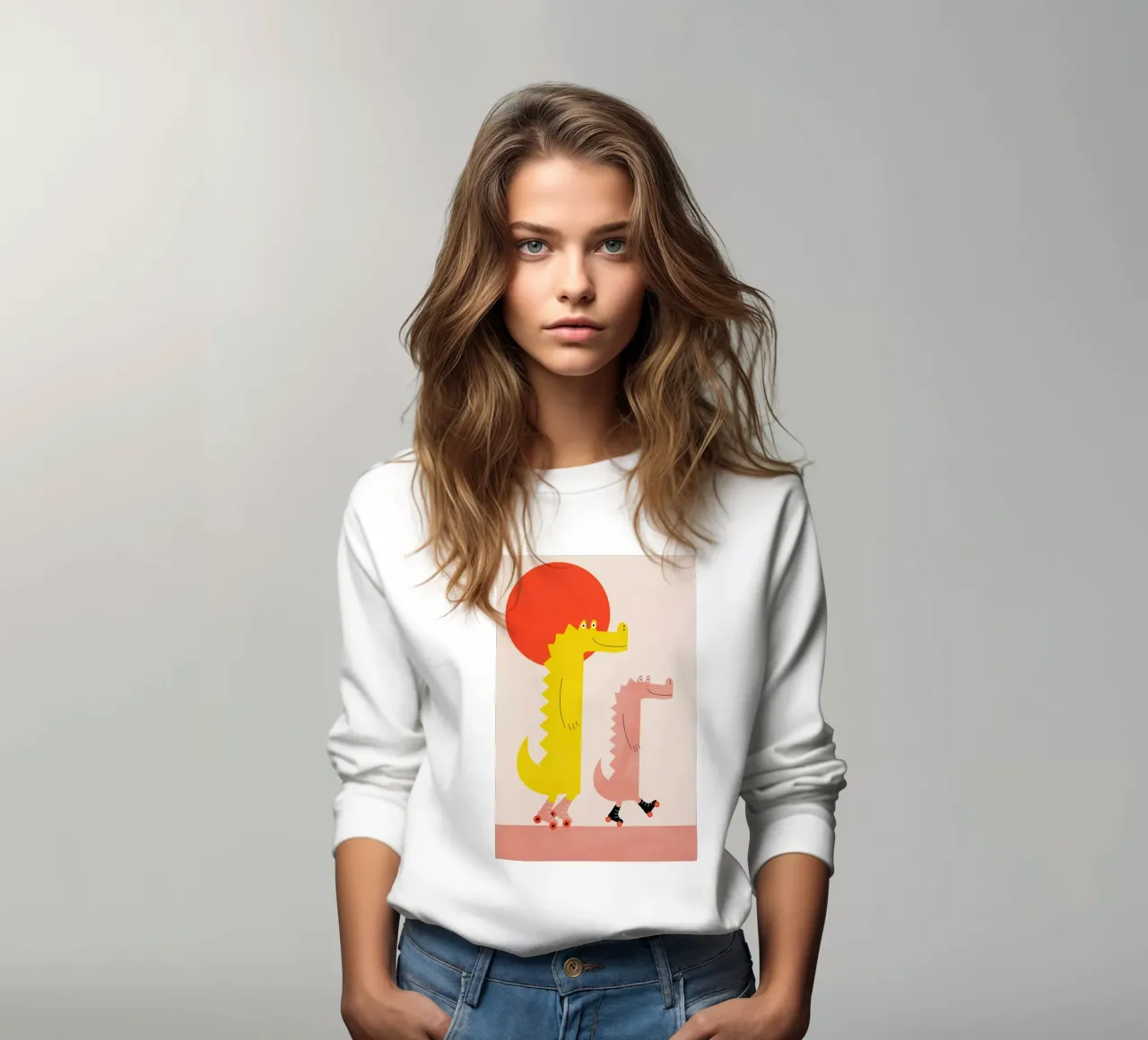 Roller Crocs sweatshirt by Little Flourishes
