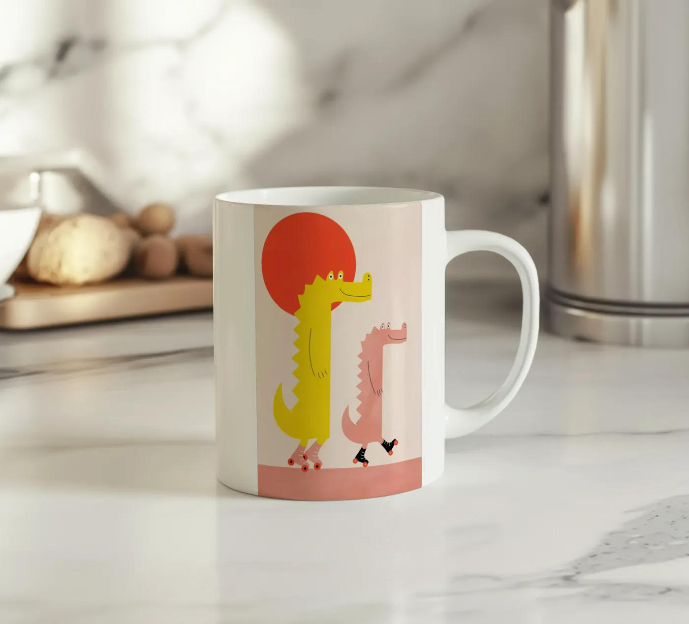 Roller Crocs ceramic mug by Little Flourishes
