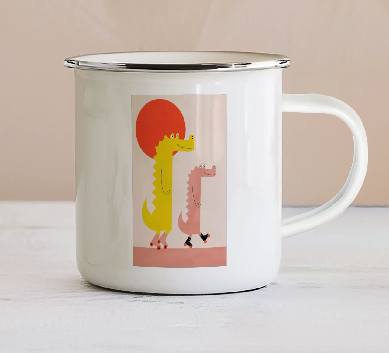 Roller Crocs tazza in smalto da Little Flourishes