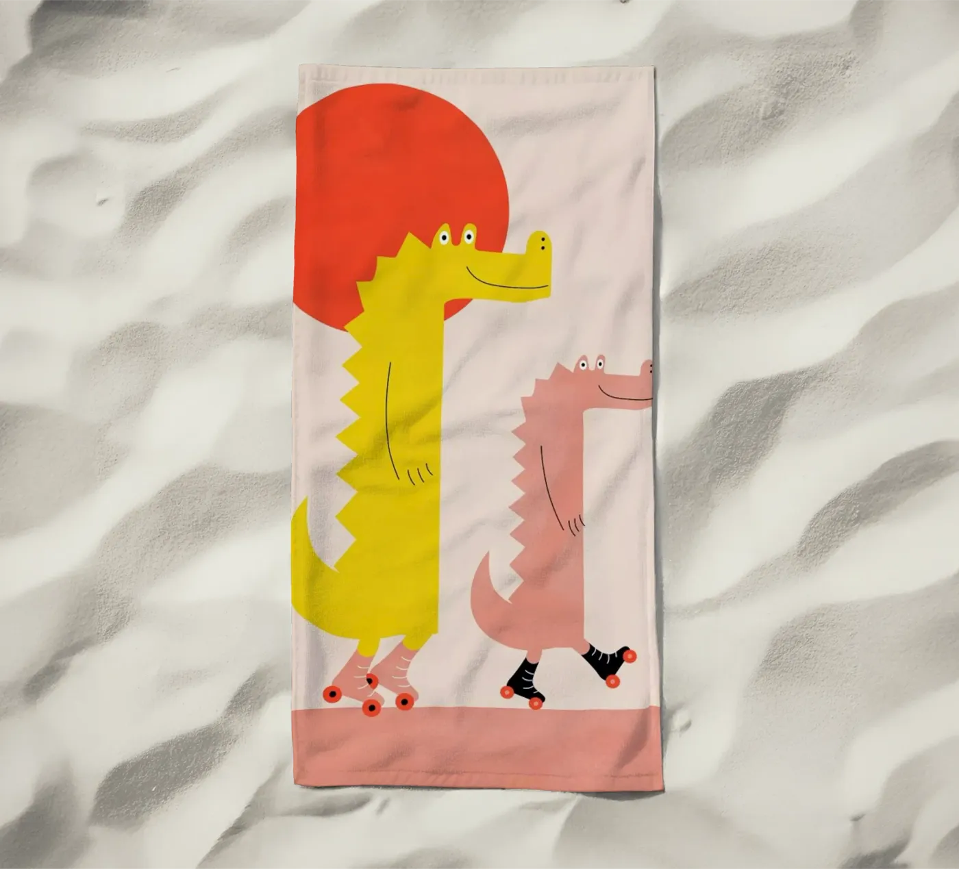 Roller Crocs strandhanddoek van Little Flourishes