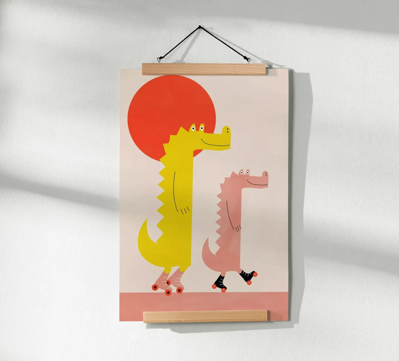 Roller Crocs poster by Little Flourishes