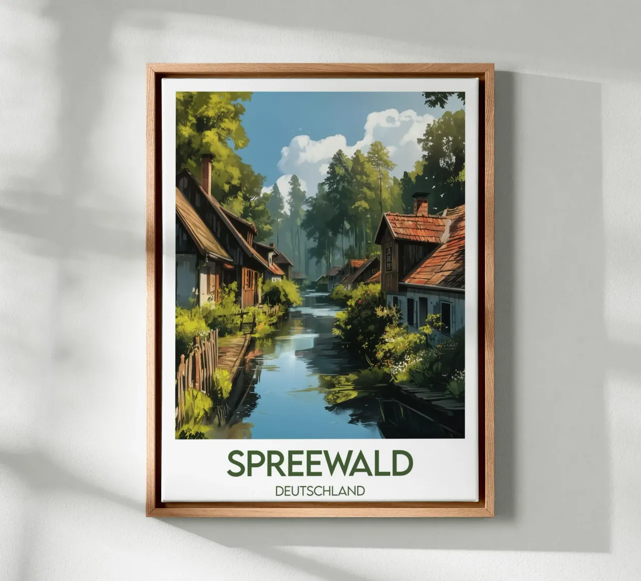 Affiche spreewald tela con Cornice a cassetta da Frame the World