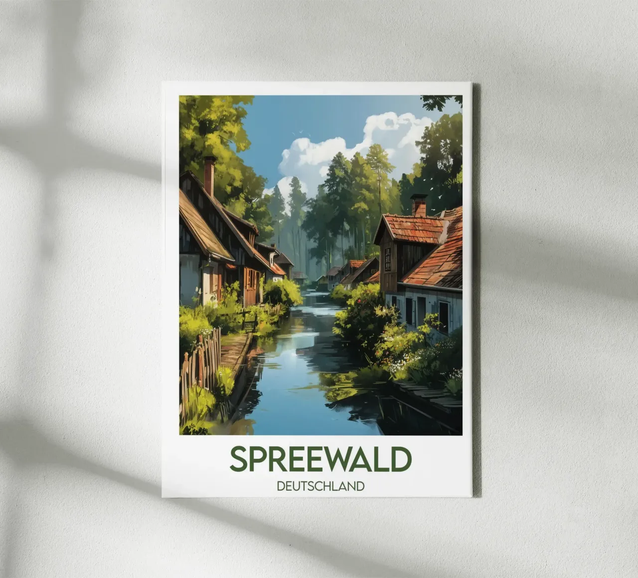 Affiche spreewald tela con Cornice a cassetta da Frame the World