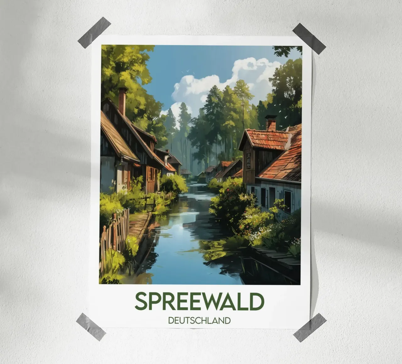 Affiche spreewald poster con telaio in alluminio da Frame the World