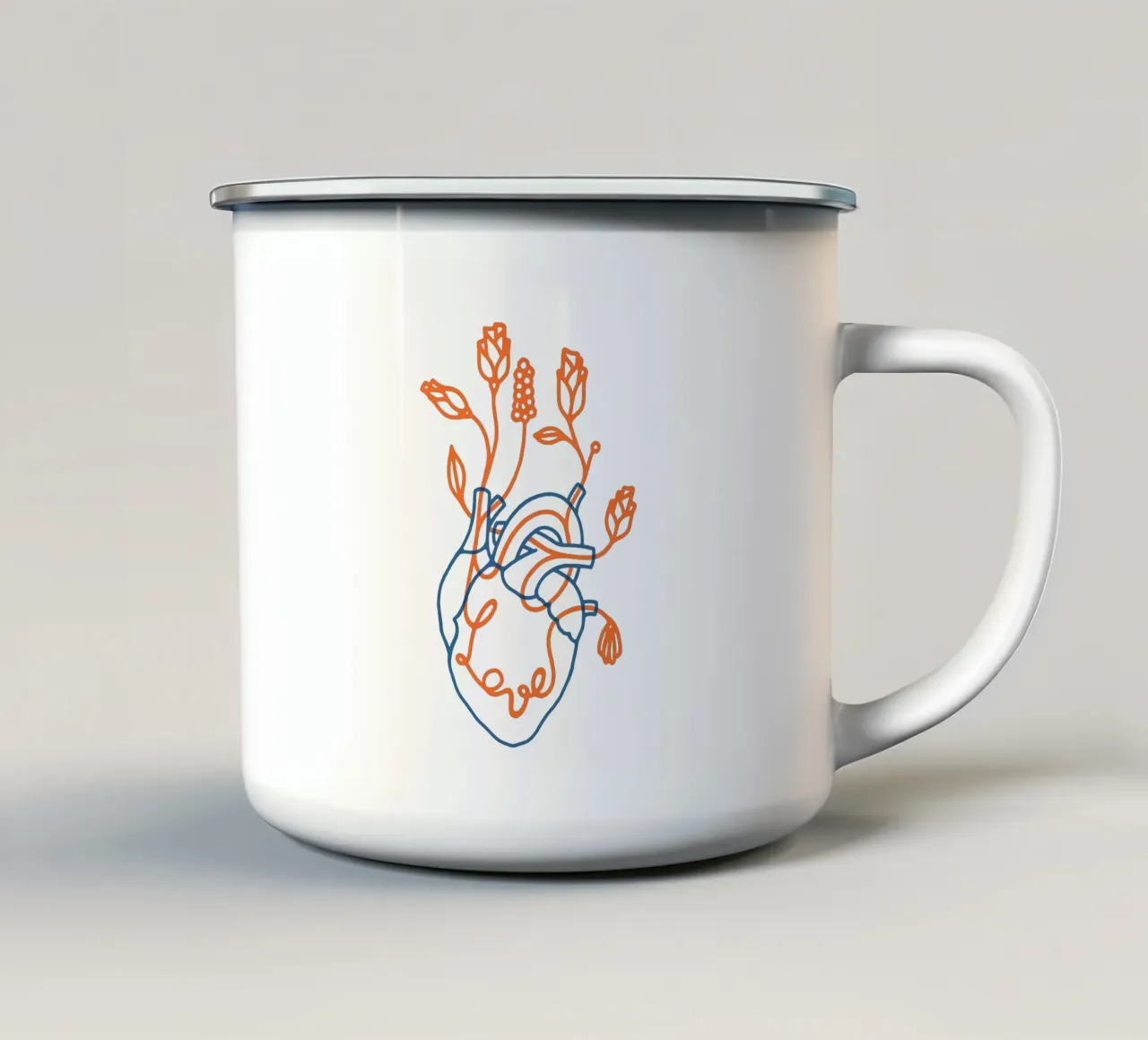 What About Love Emaille Tasse von Ninhol