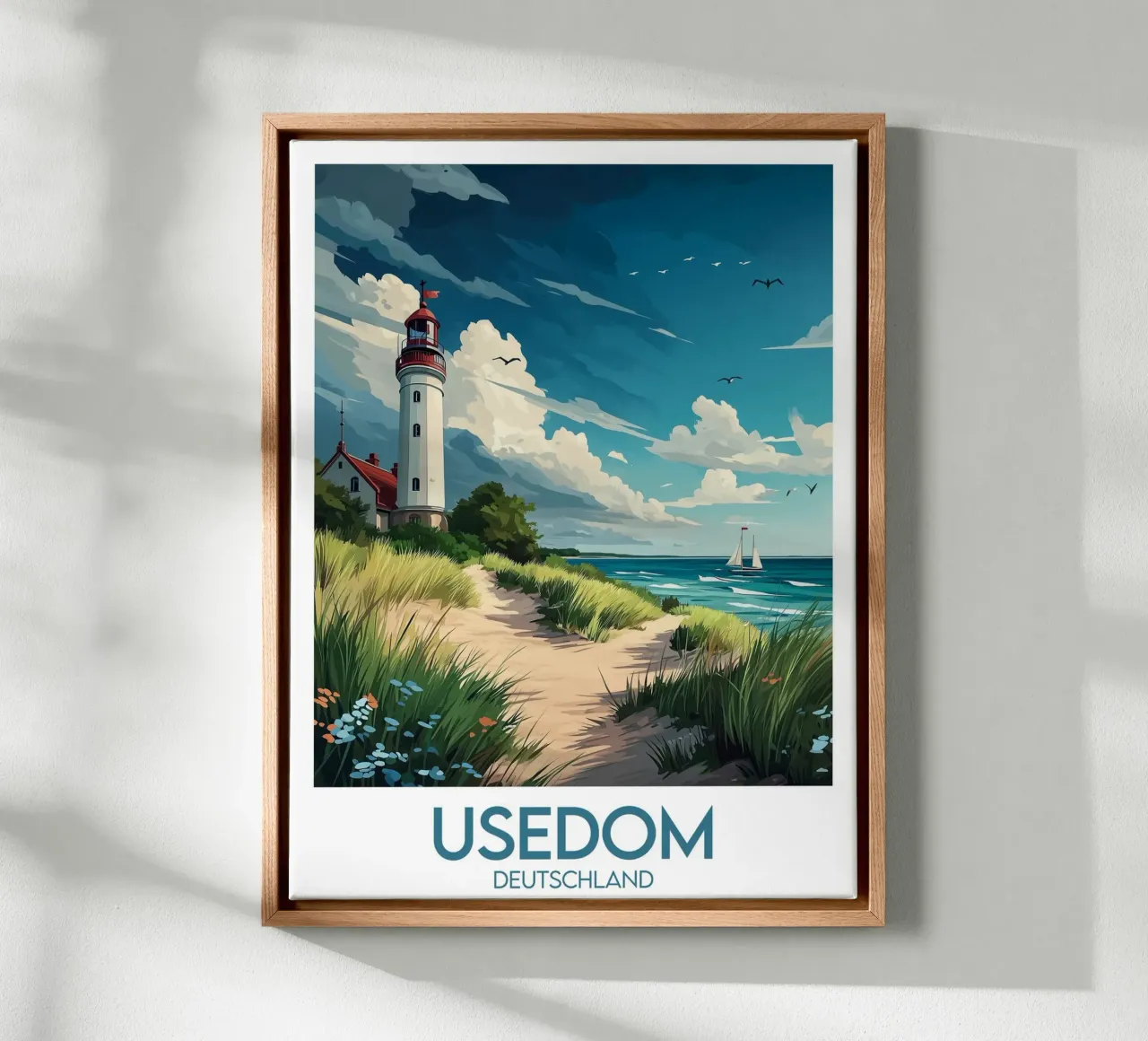 Affiche usedom tela con Cornice a cassetta da Frame the World