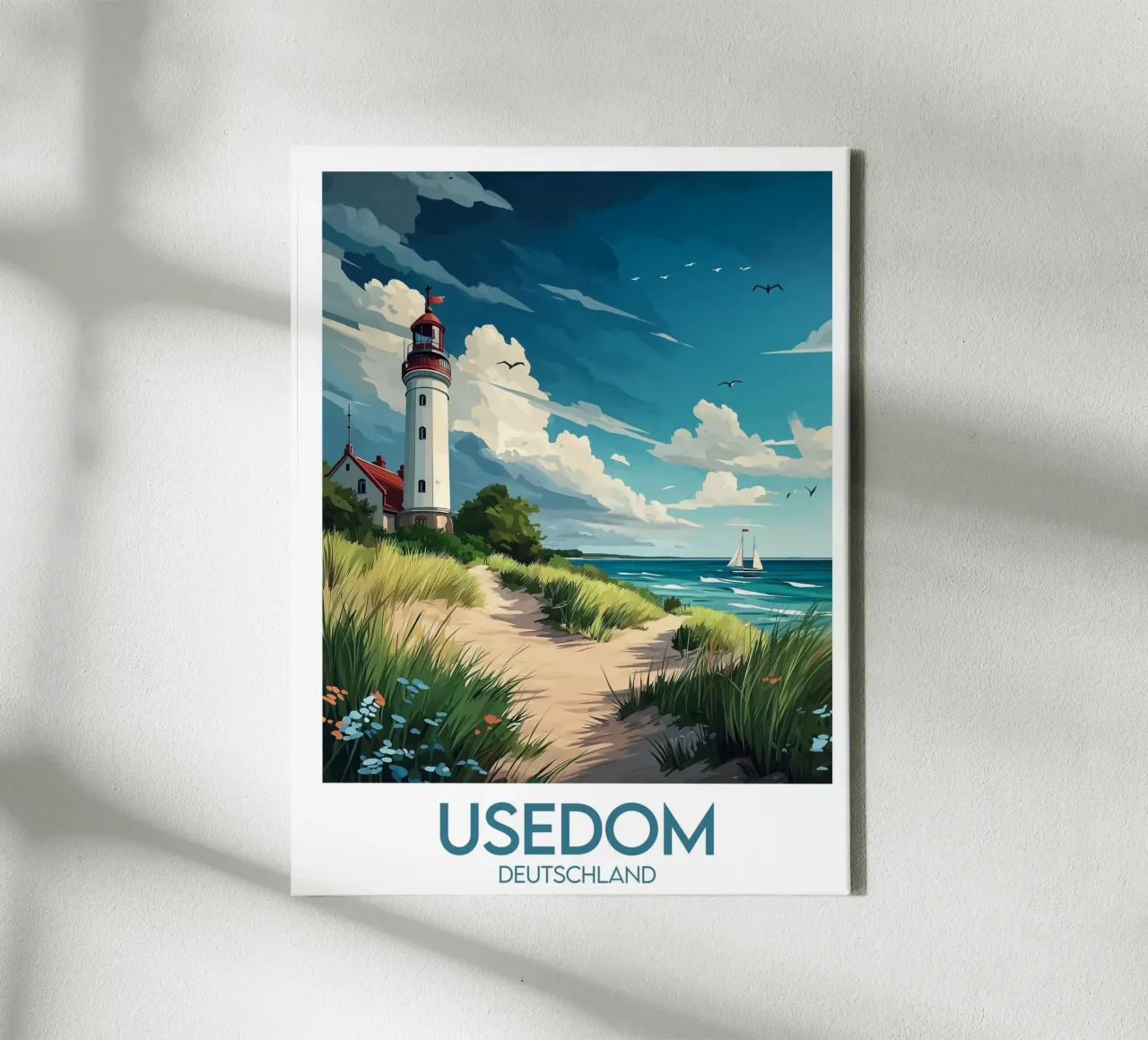 Affiche usedom tela con Cornice a cassetta da Frame the World