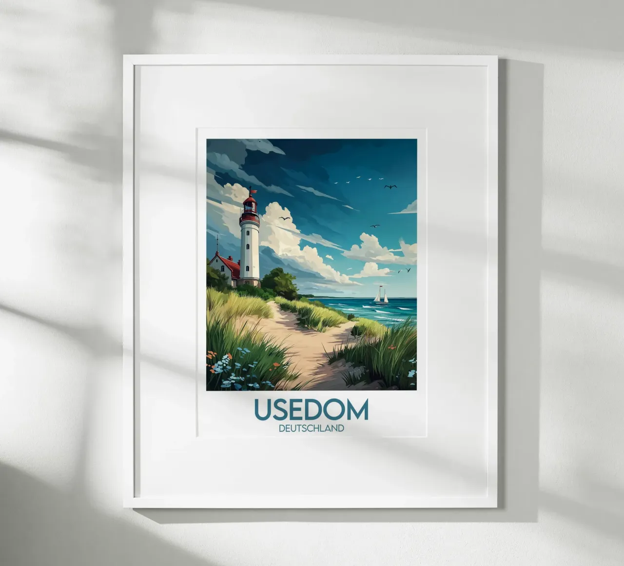 Affiche usedom poster con telaio in legno da Frame the World