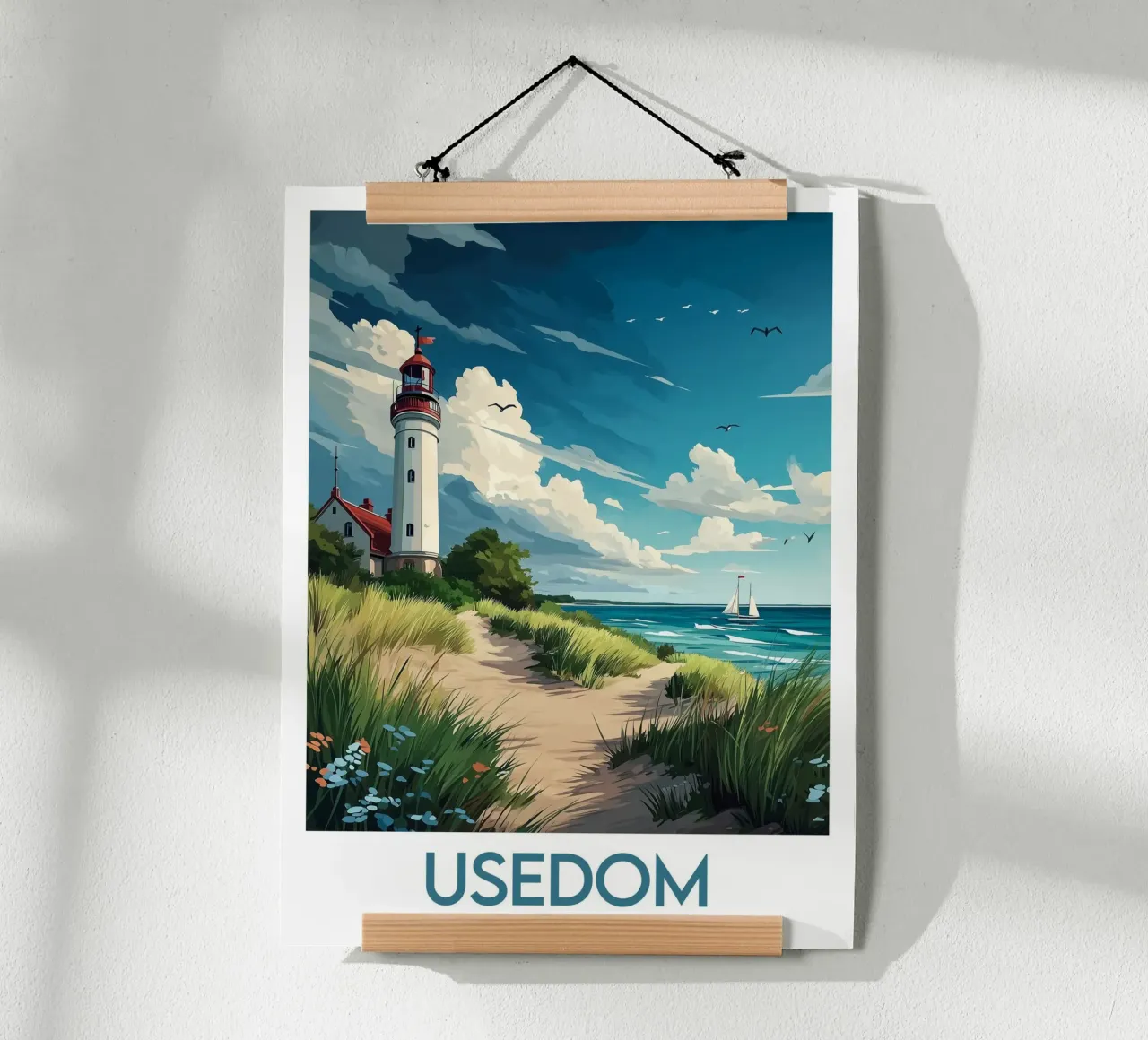 Affiche usedom poster con telaio in legno da Frame the World
