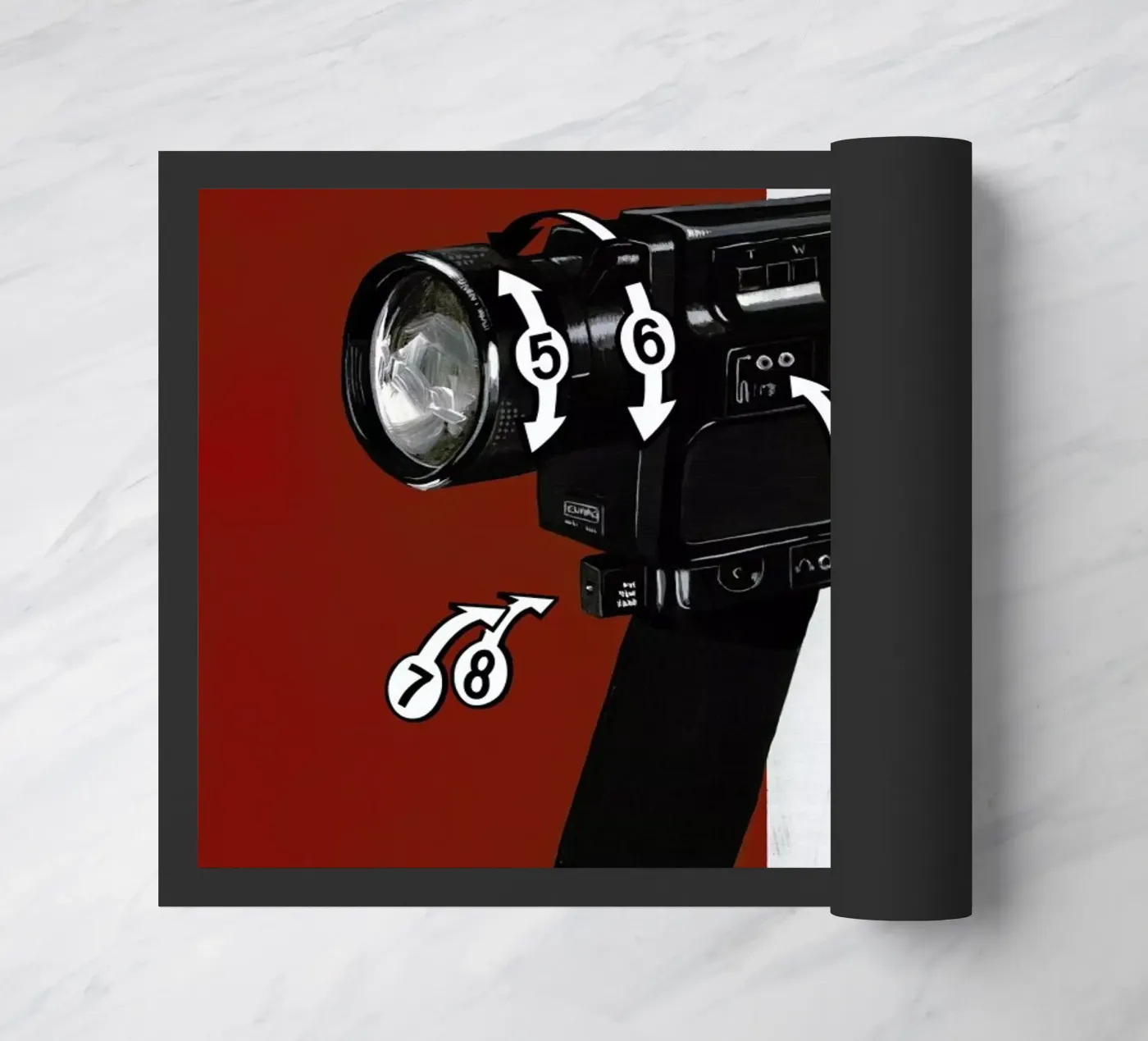 Super 8 deurmat van Famous When Dead