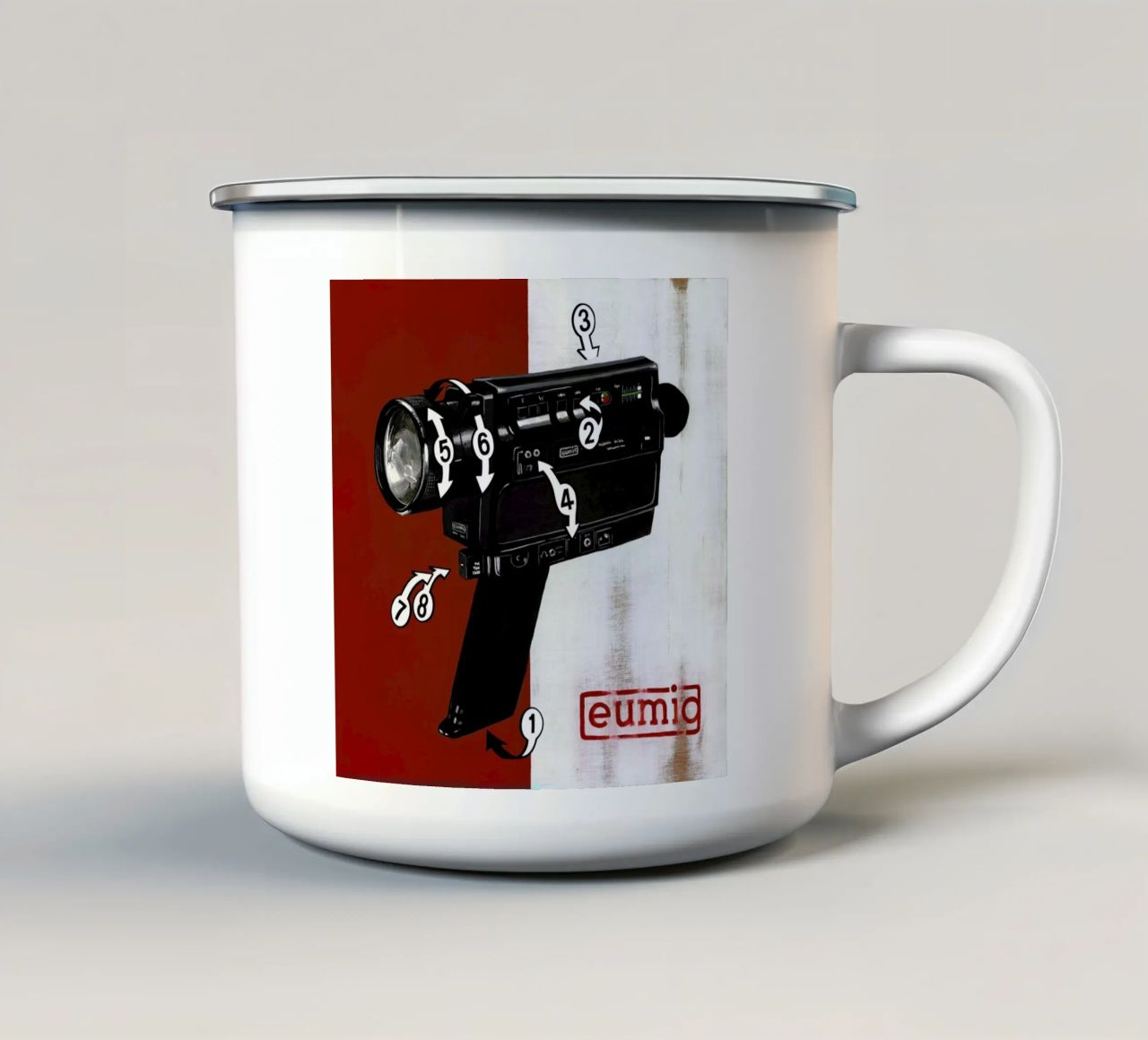 Super 8 tazza in smalto da Famous When Dead