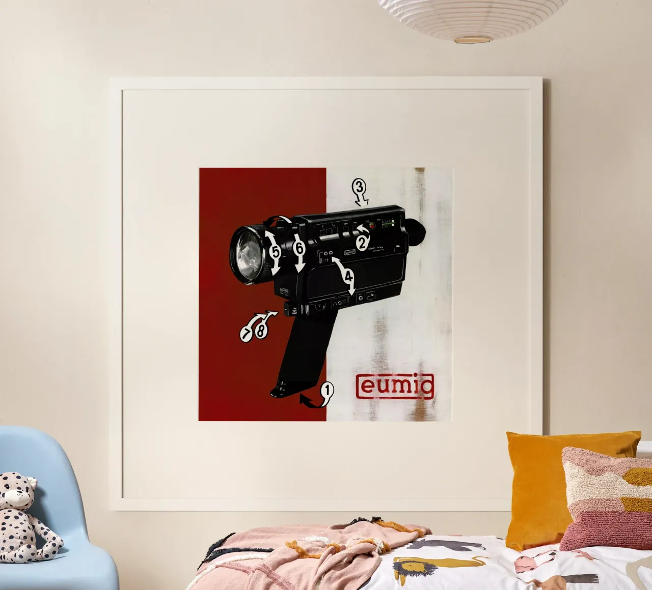 Super 8 poster con telaio in legno da Famous When Dead