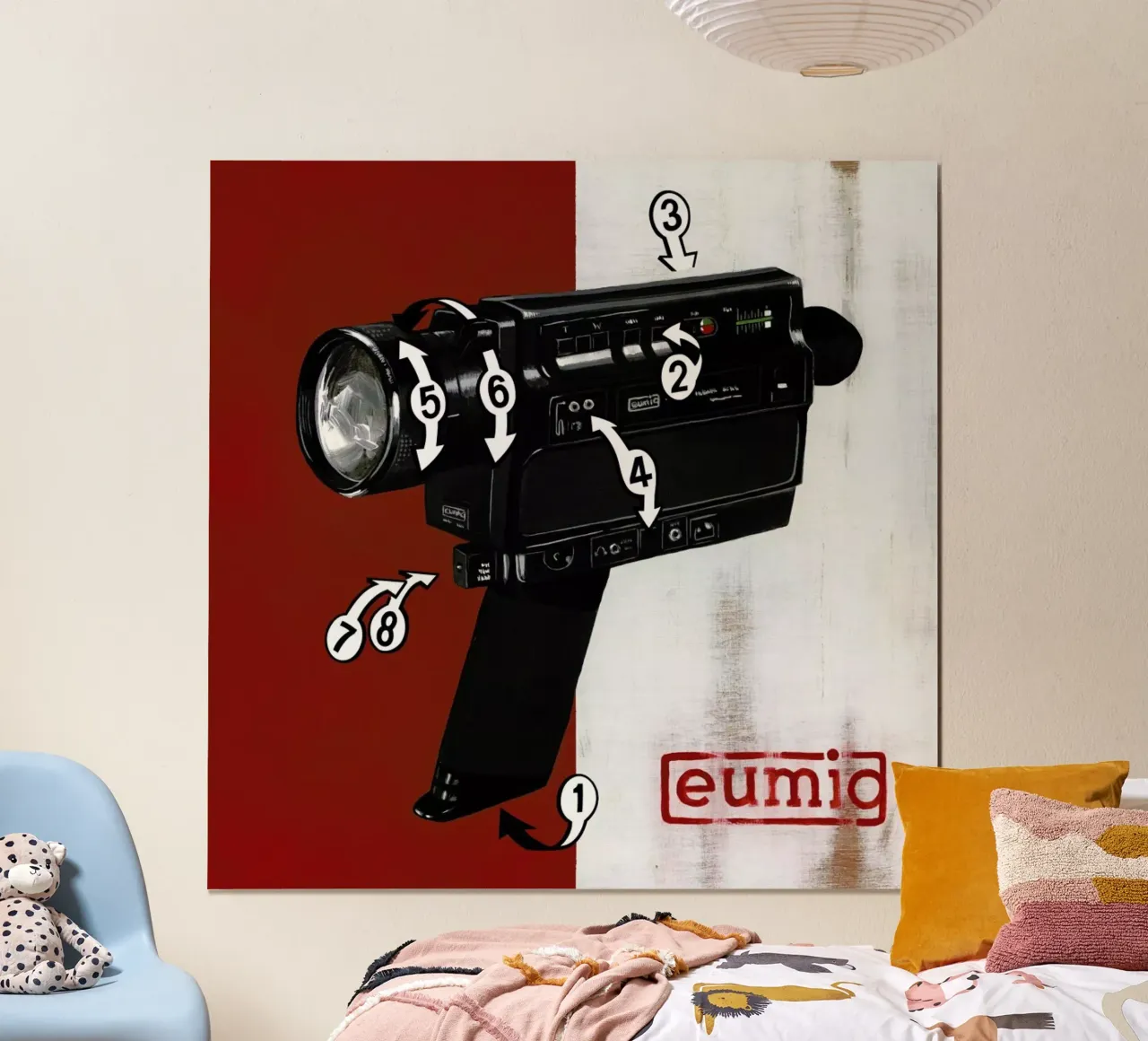 Super 8 poster con telaio in legno da Famous When Dead