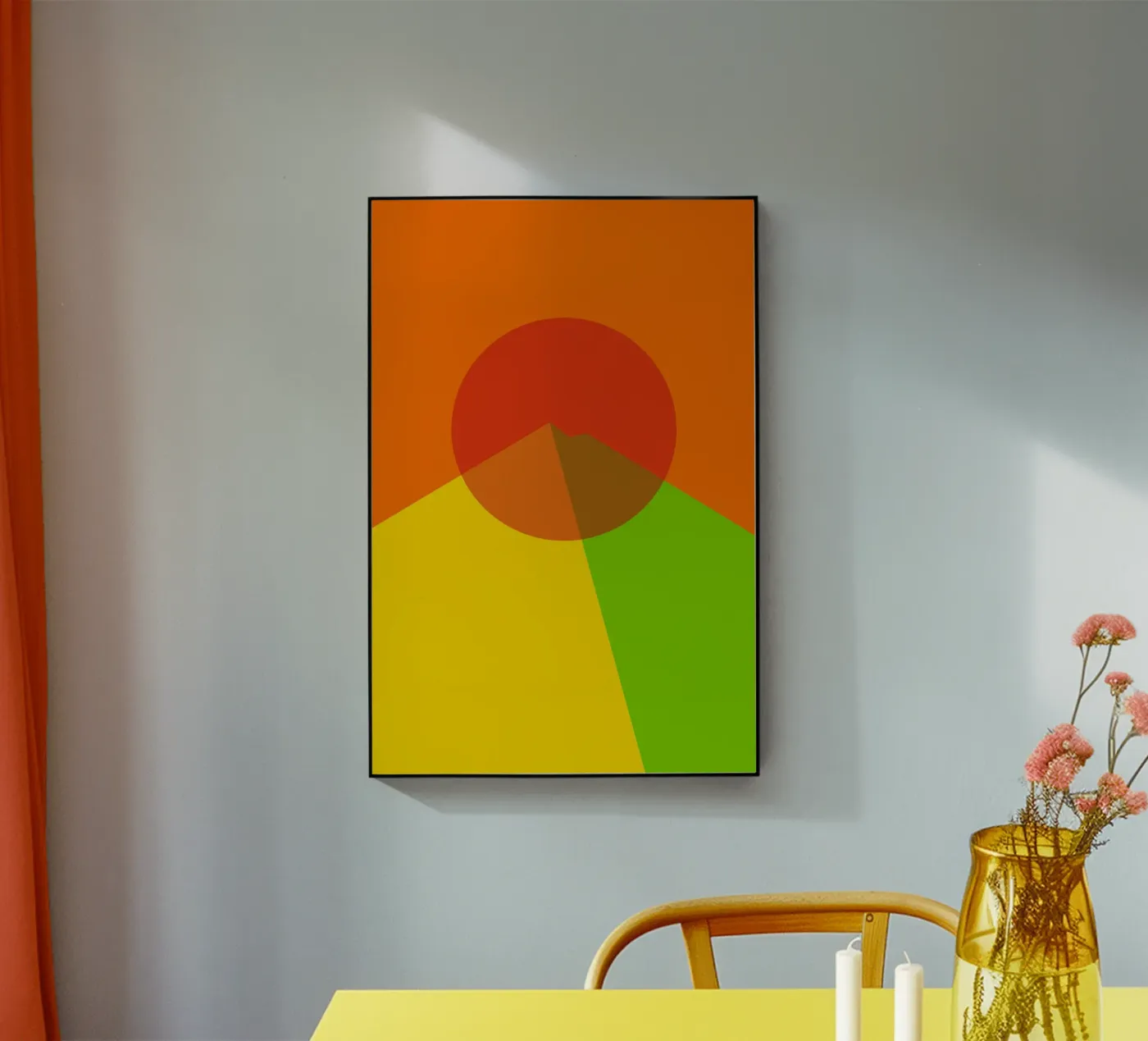 Rainbow Mountain with Sun plexiglass da galihstudio