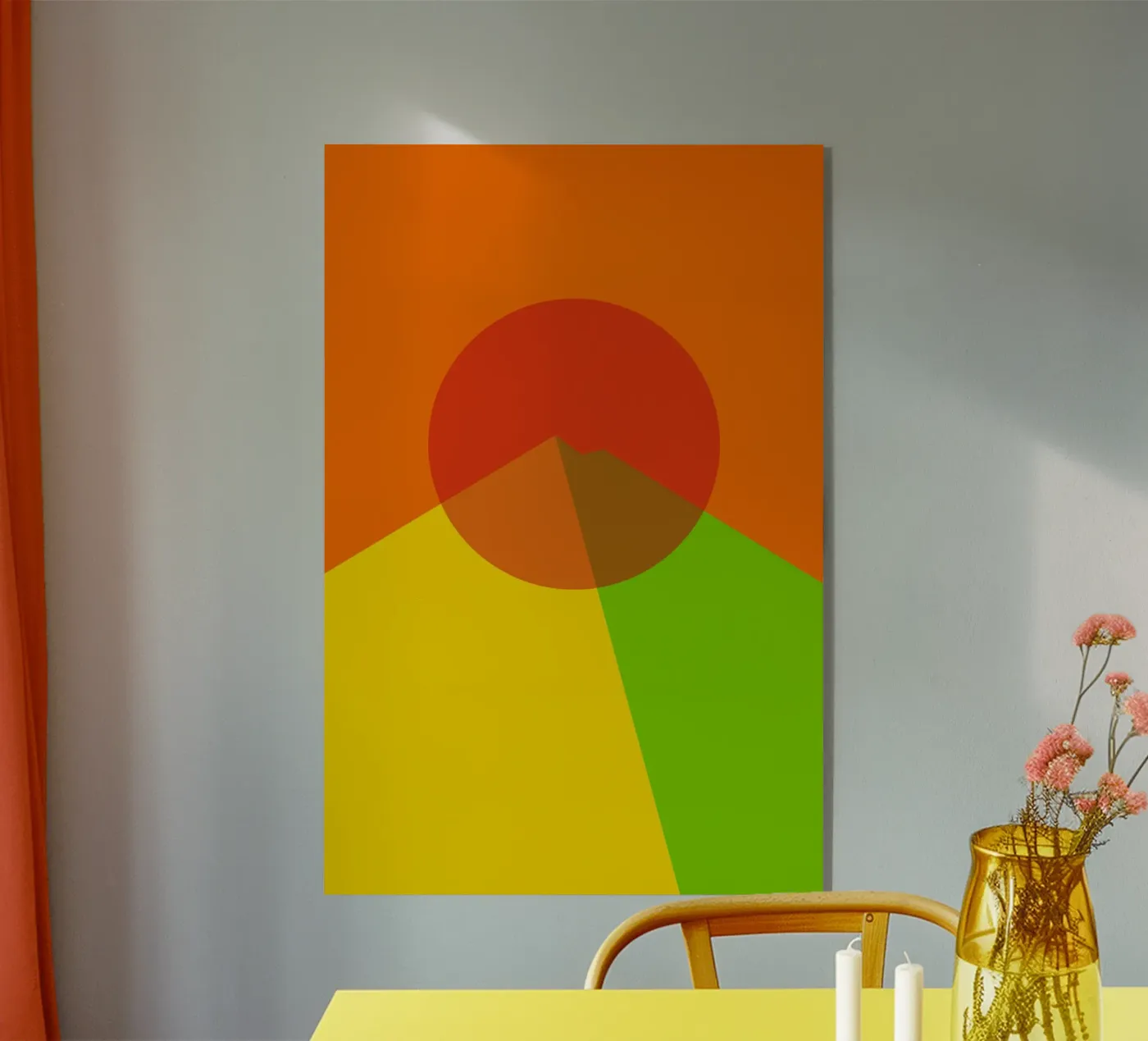 Rainbow Mountain with Sun plexiglass da galihstudio