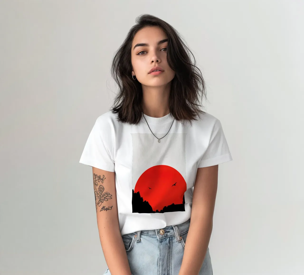 Two Birds Red t-shirt da Kubistika