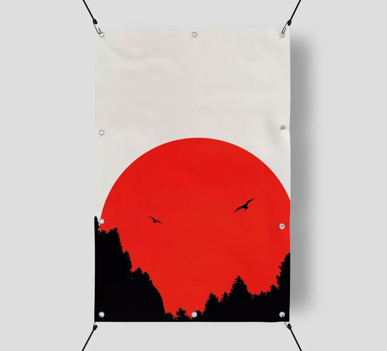 Two Birds Red pvc cover by Kubistika