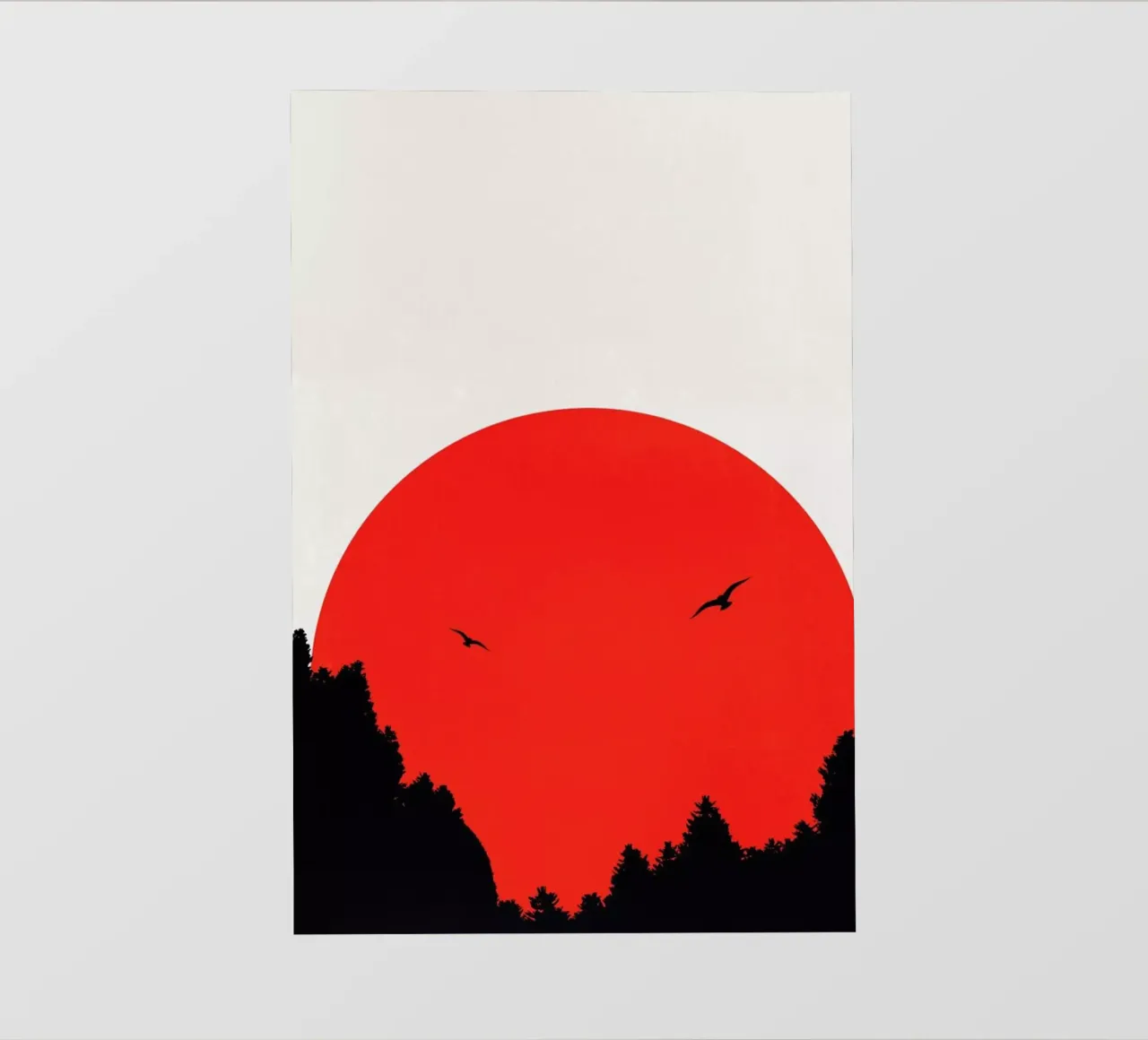 Two Birds Red pvc cover by Kubistika