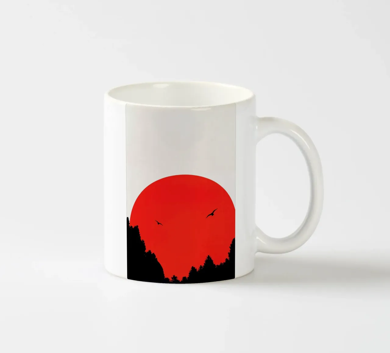 Two Birds Red tazza in ceramica da Kubistika