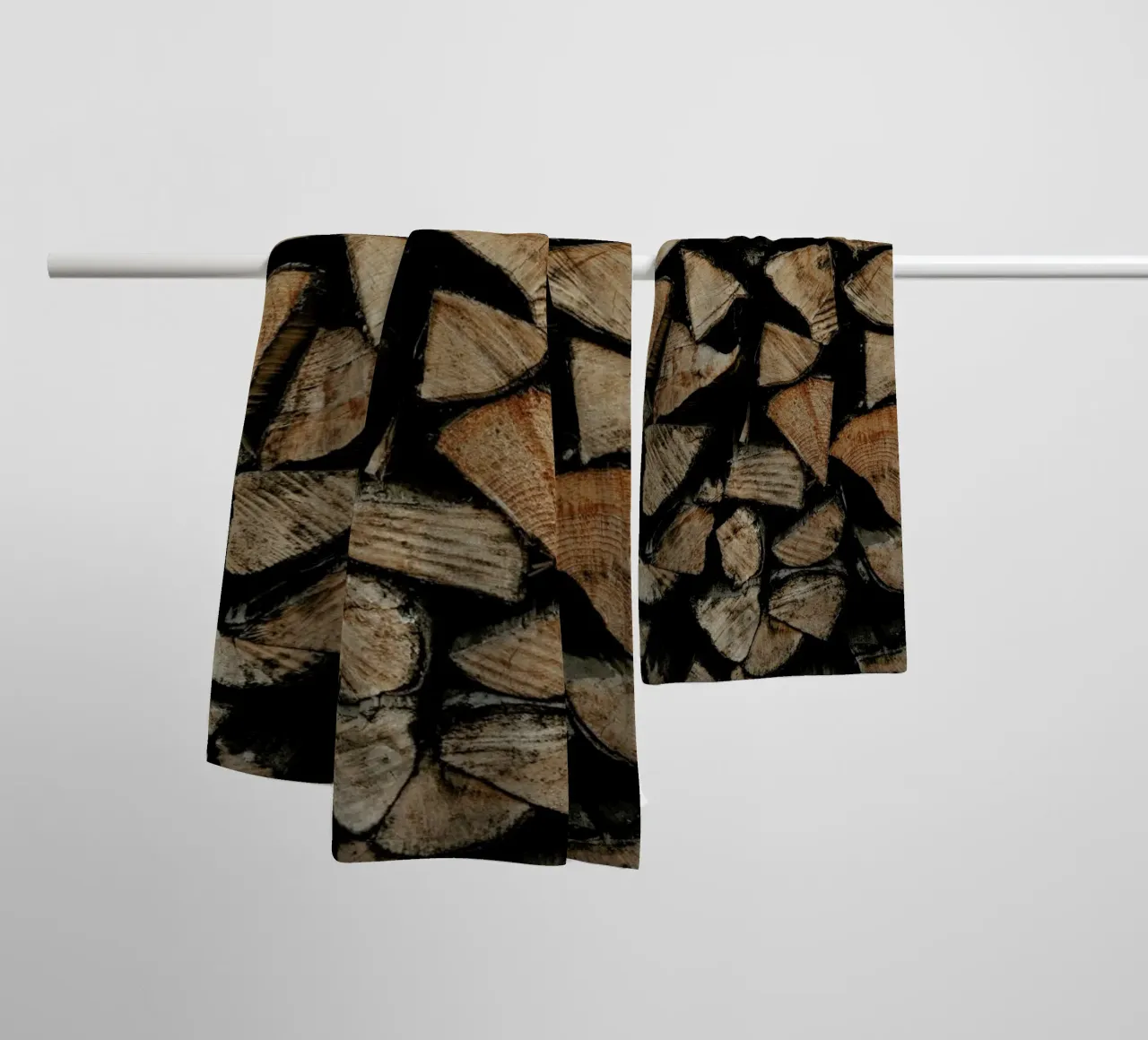 Woody Textures badhanddoek van Sebastian Hilgetag