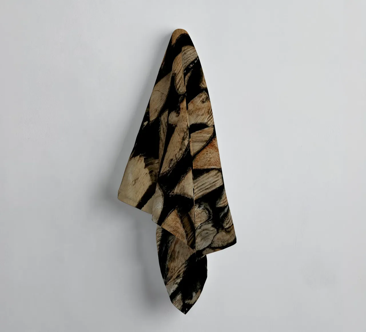 Woody Textures badhanddoek van Sebastian Hilgetag