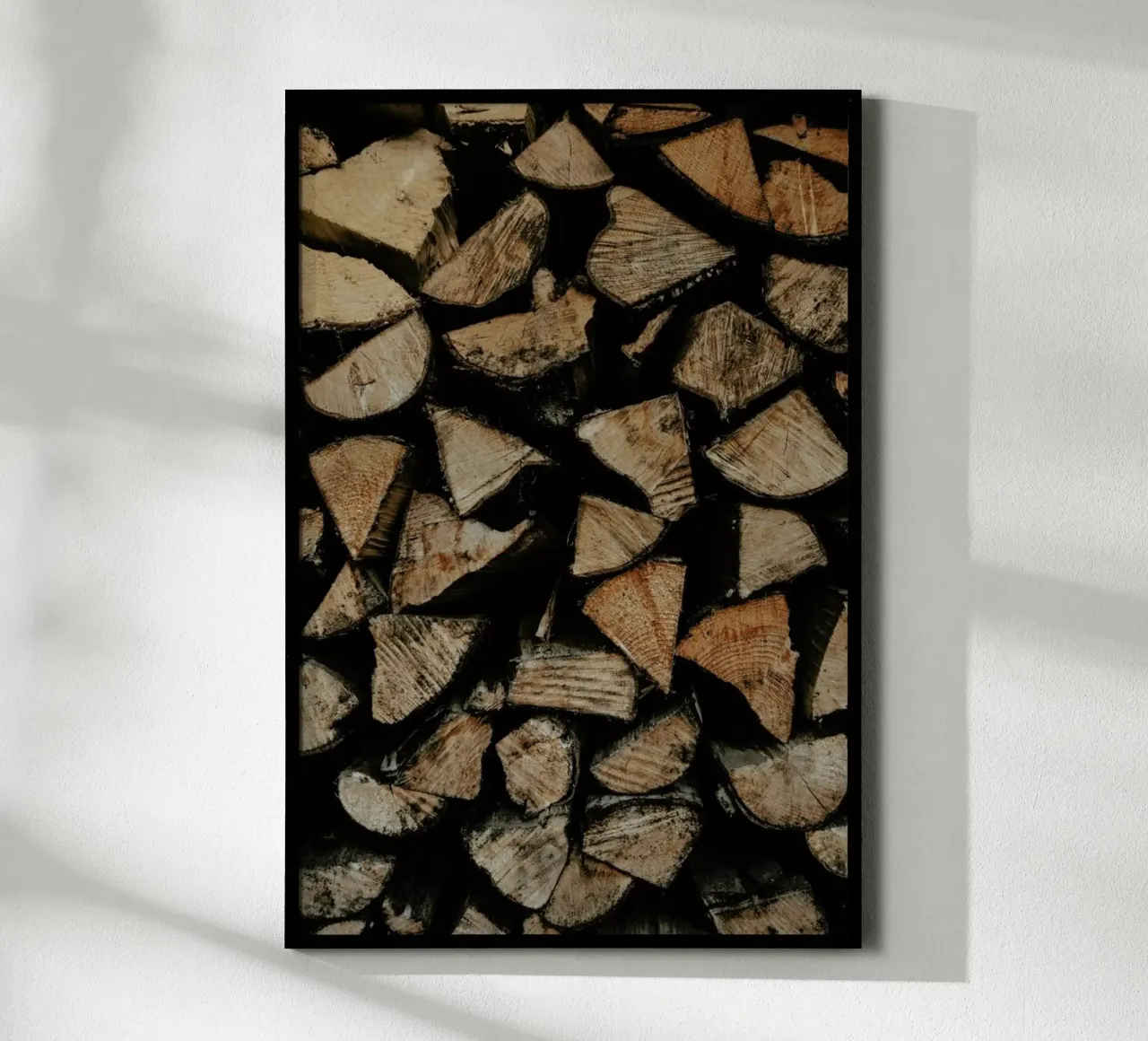 Woody Textures poster con telaio in alluminio da Sebastian Hilgetag