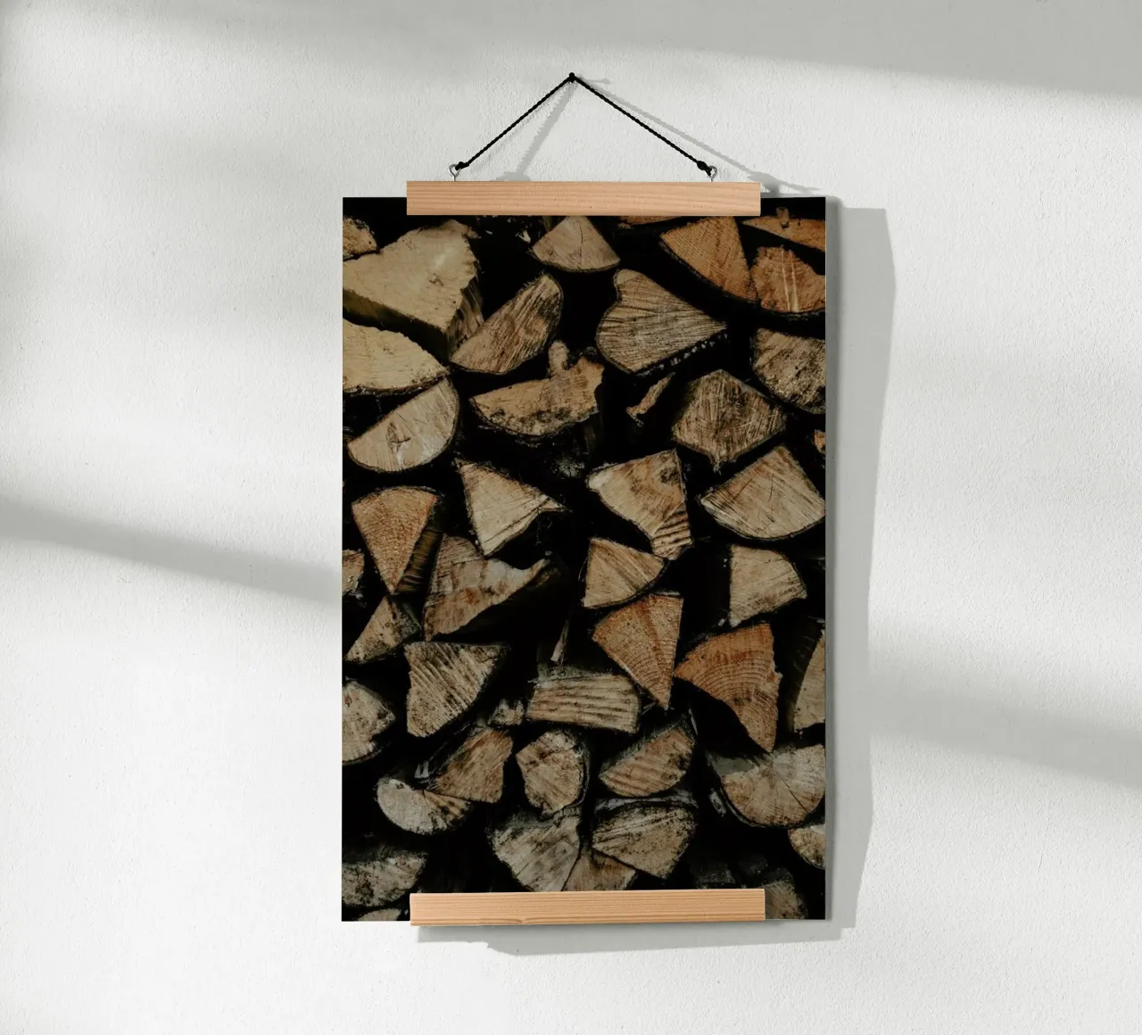 Woody Textures poster con telaio in alluminio da Sebastian Hilgetag