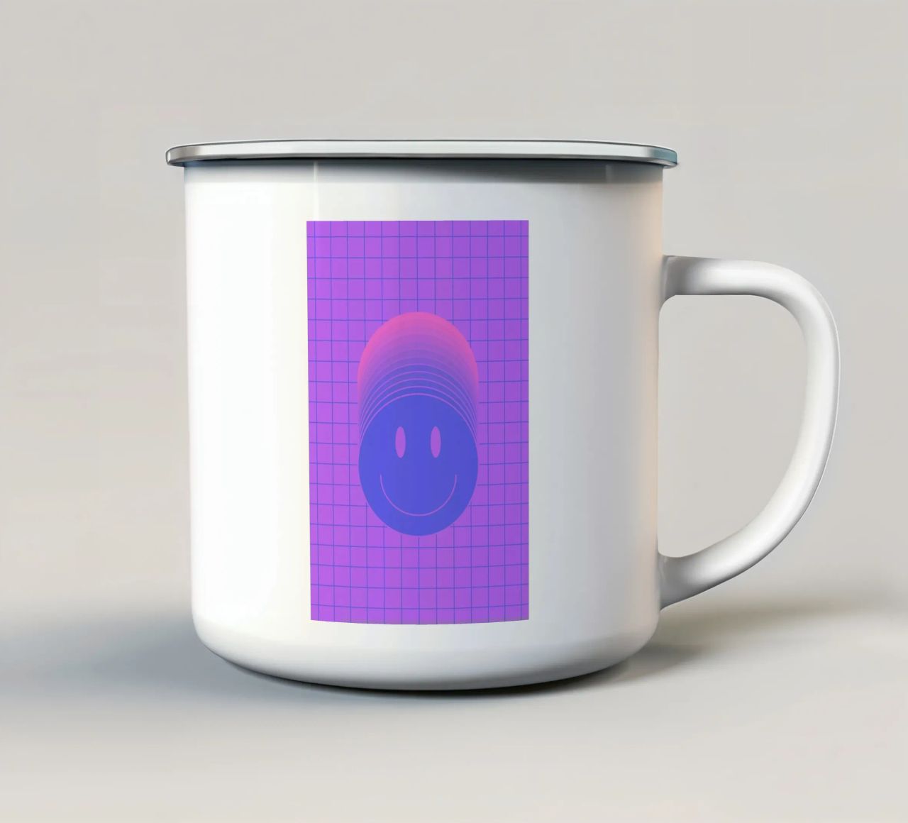 Smiley 2 tazza in smalto da La Come Di