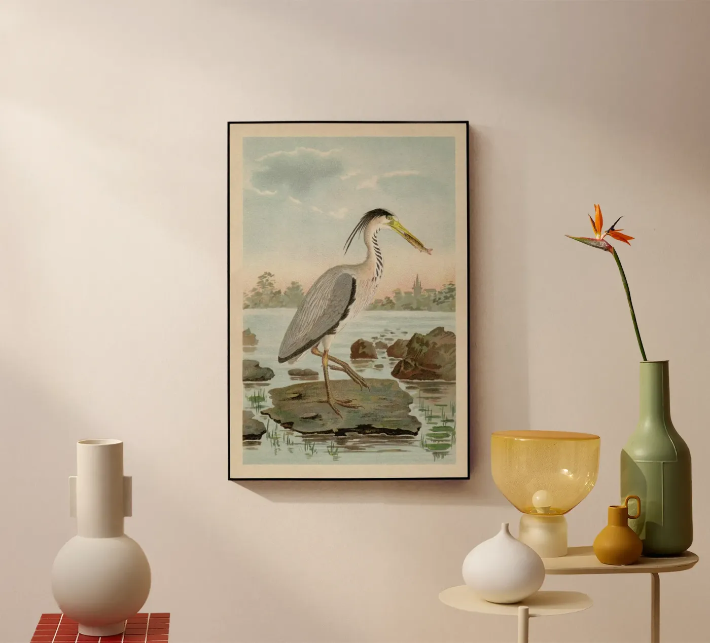 Fishing Heron plexiglass da Flora & Fauna