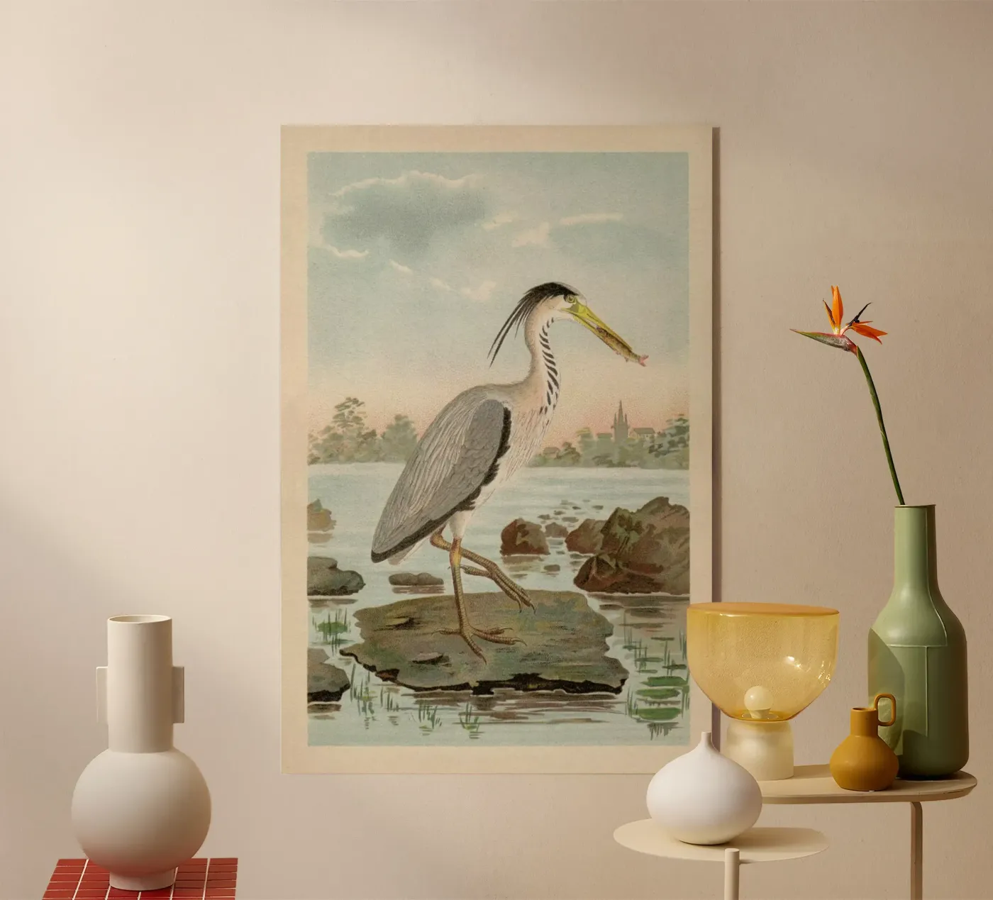 Fishing Heron plexiglass da Flora & Fauna