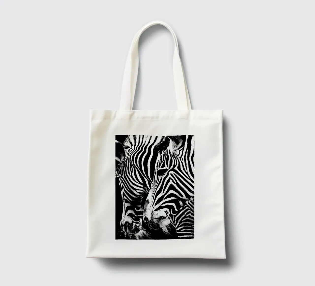 Zebra Hug borsa in juta da Babett Schultze