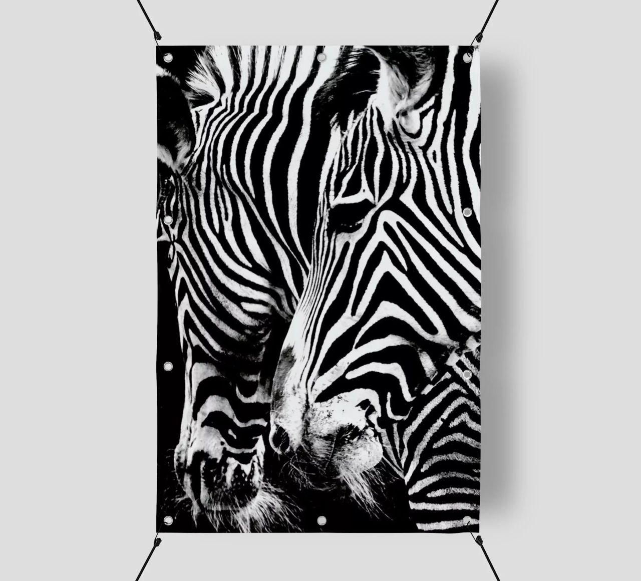 Zebra Hug telo in pvc da Babett Schultze