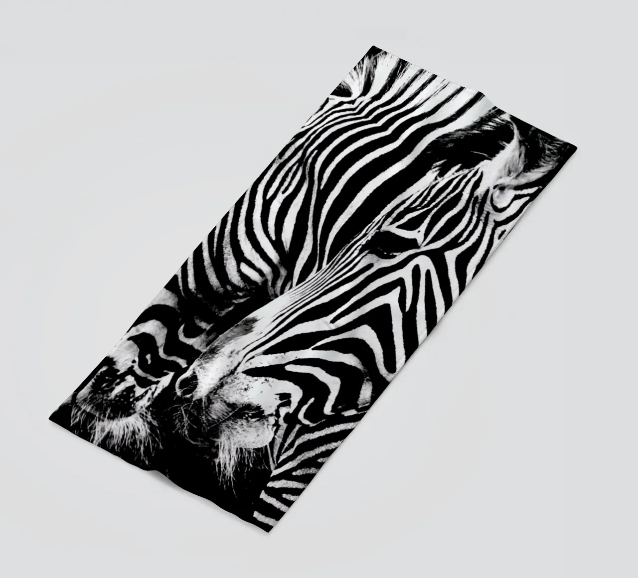 Zebra Hug beach towel by Babett Schultze