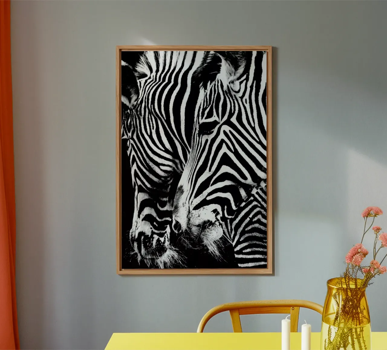 Zebra Hug alluminio dibond da Babett Schultze