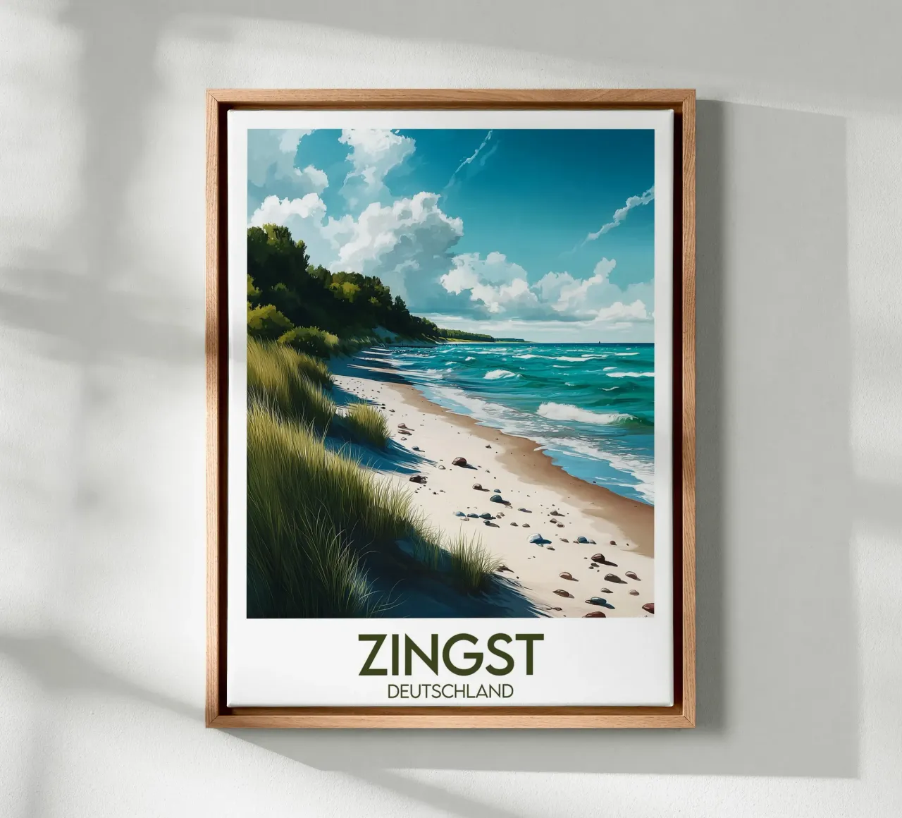 Poster zingst tela con Cornice a cassetta da Frame the World