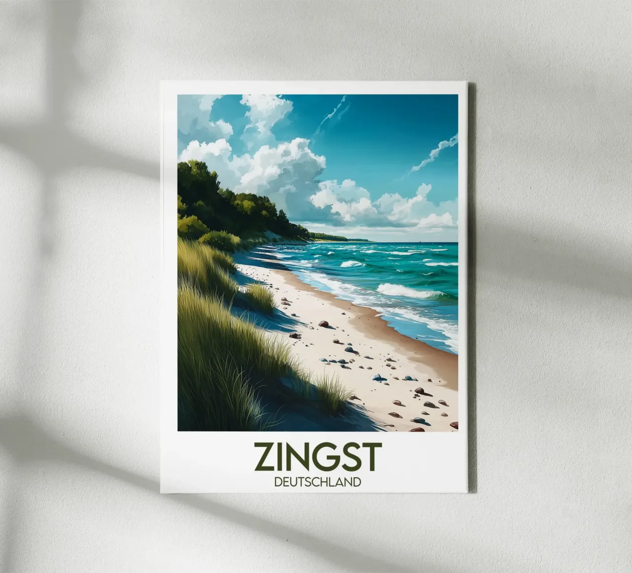 Poster zingst tela con Cornice a cassetta da Frame the World