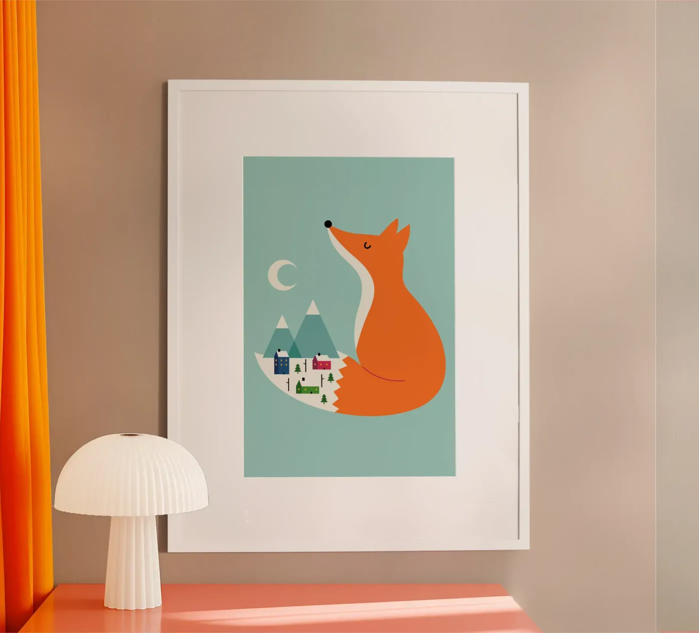 Winter Dreams Poster mit Aluminium Rahmen von Andy Westface