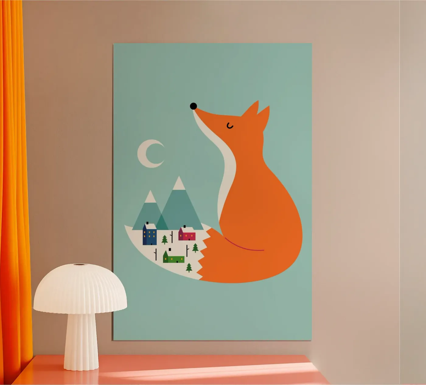 Winter Dreams Poster mit Aluminium Rahmen von Andy Westface