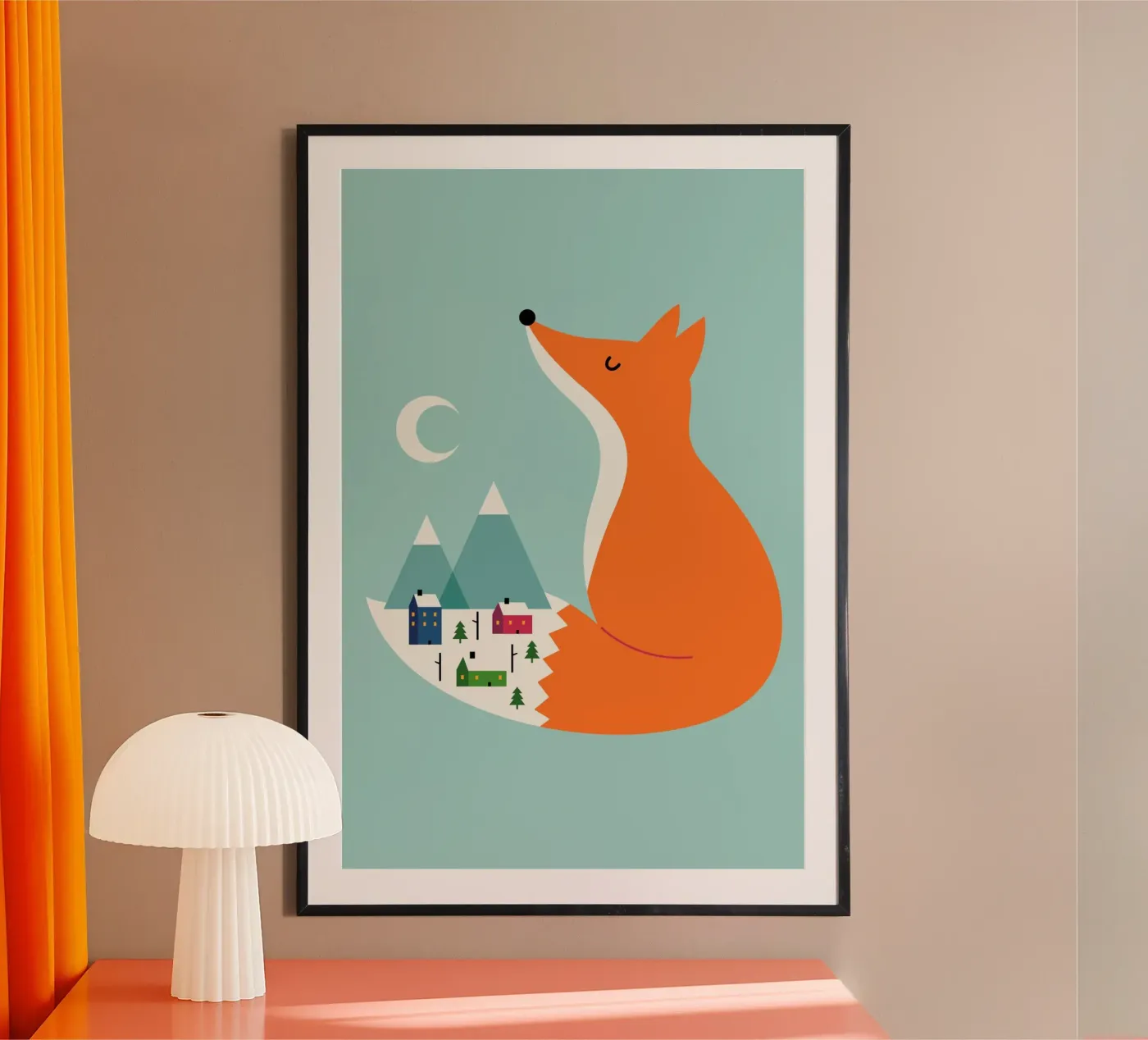 Winter Dreams Poster mit Aluminium Rahmen von Andy Westface
