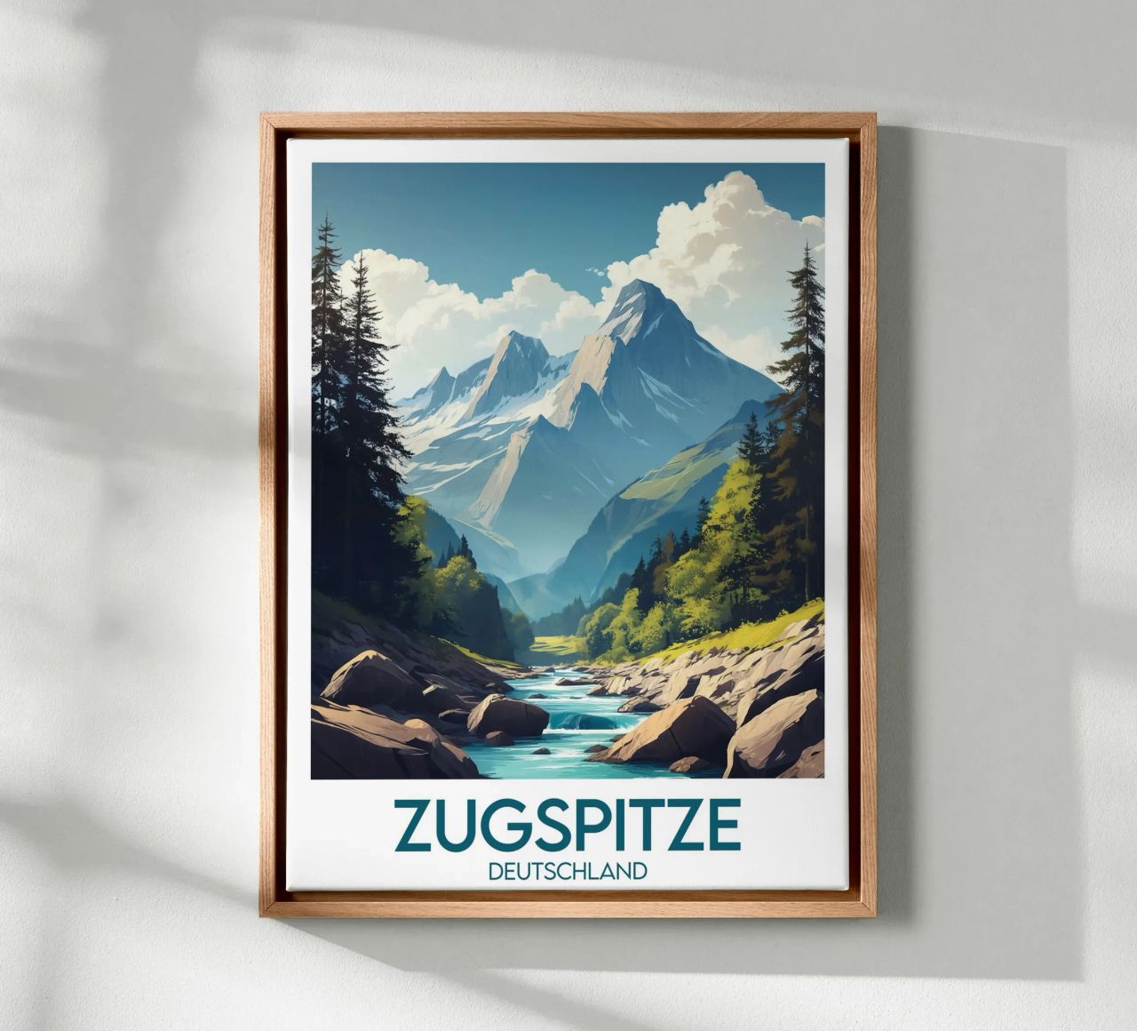 Affiche zugspitze Leinwand von Frame the World