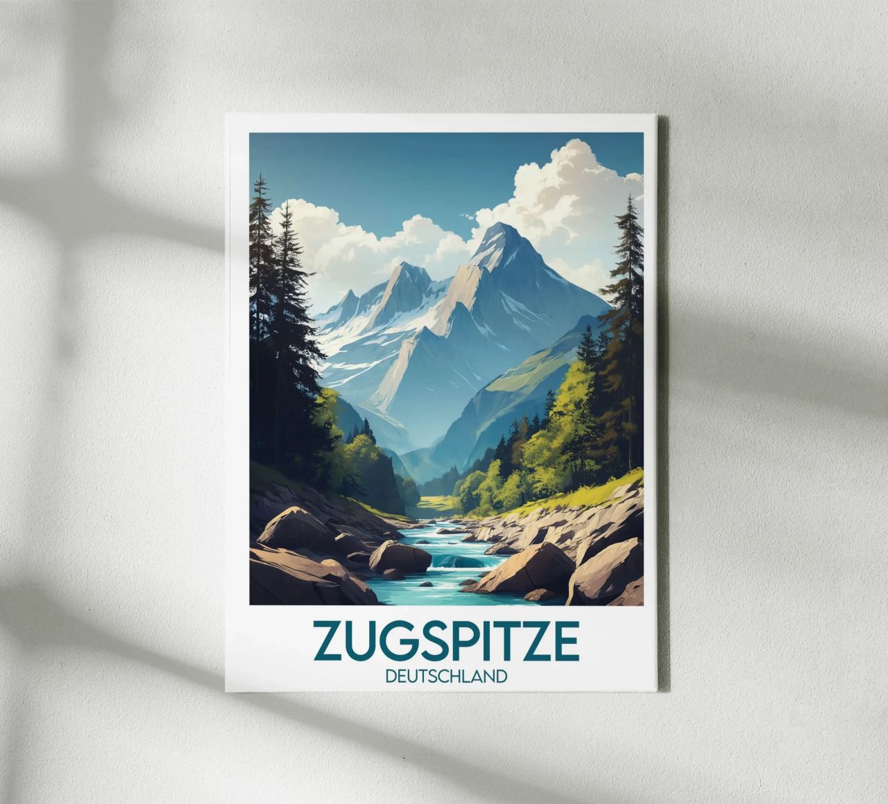 Affiche zugspitze Leinwand von Frame the World