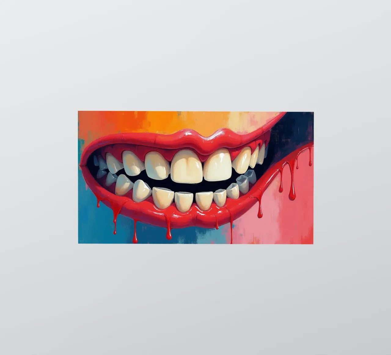 Color de los dientes pegatina de CASTILO