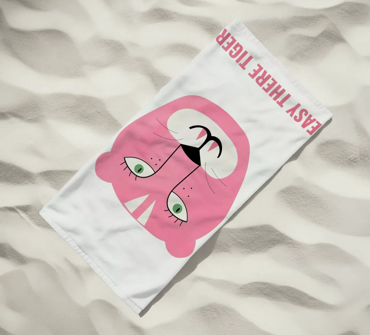 Pink Cat telo mare da Little Flourishes