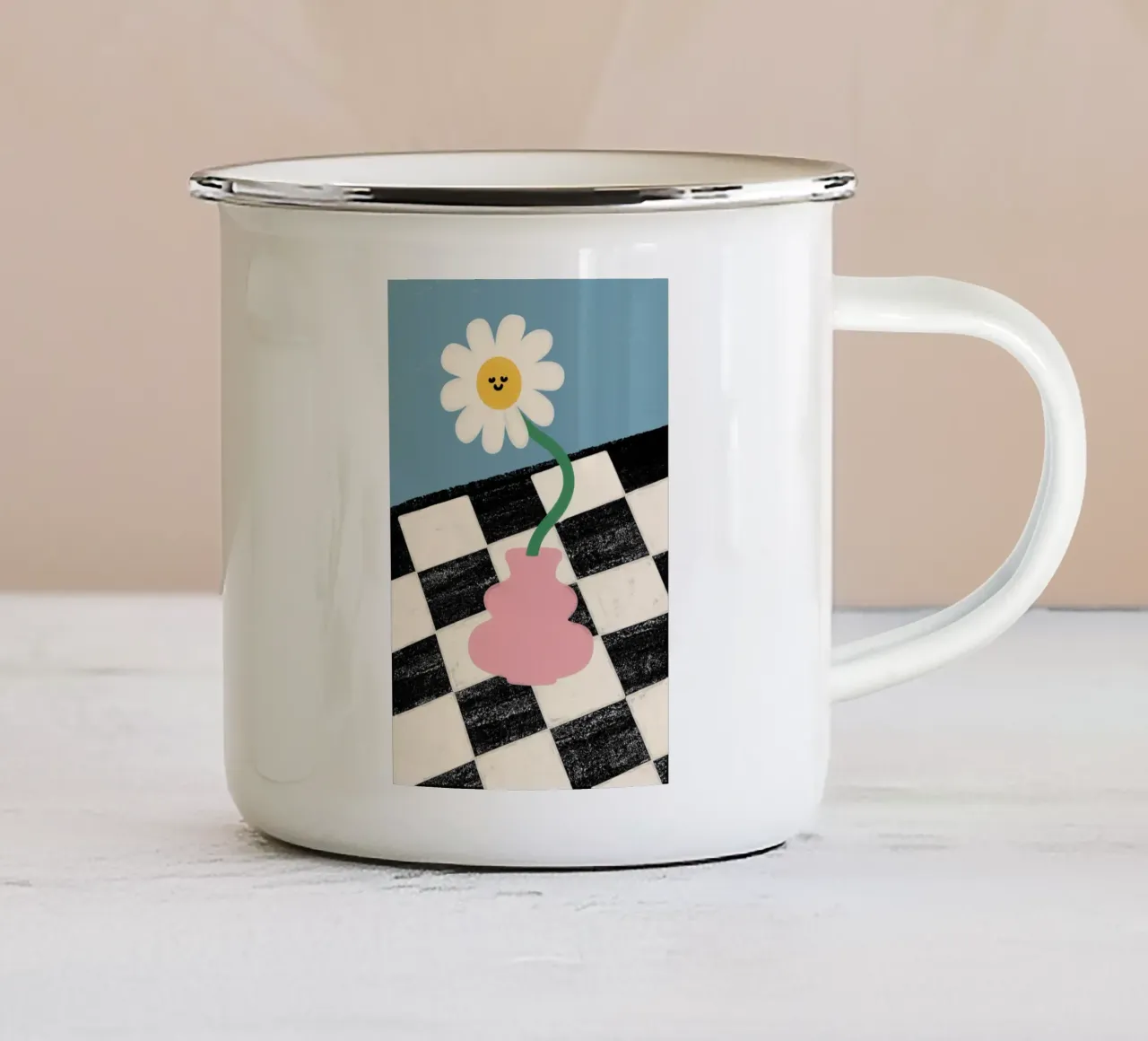 Happy Flower, Happy Floor tazza in smalto da KidzStudio