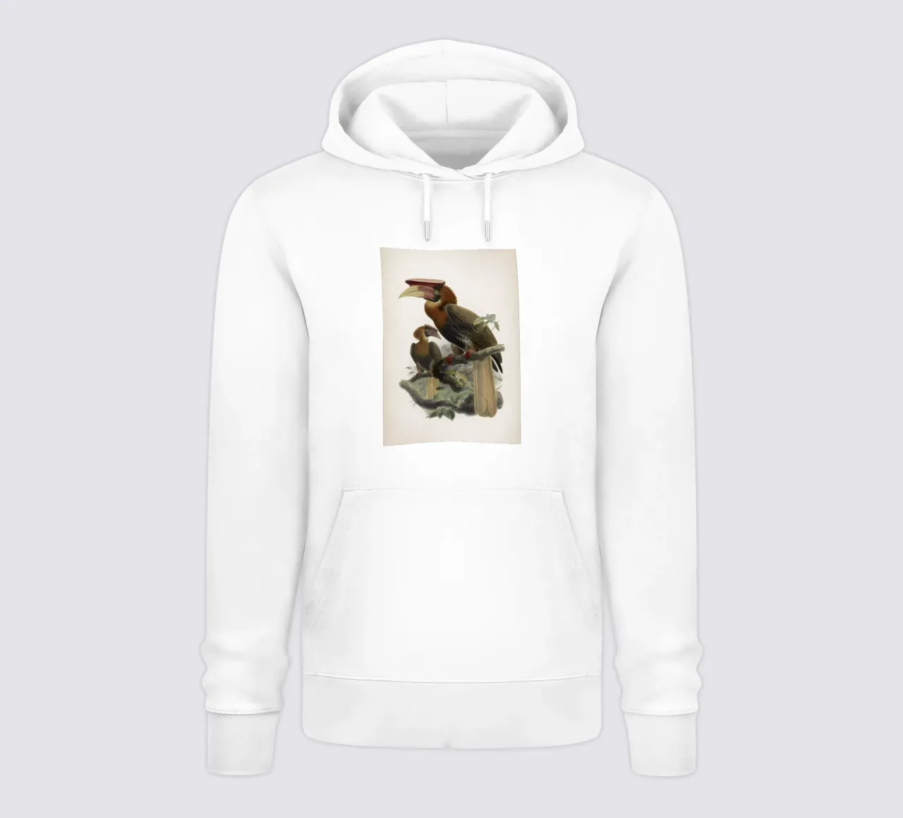 Vintage Keulemans 1 Hydrocorax Mindanensis felpa con cappuccio da Vintage Print Collection