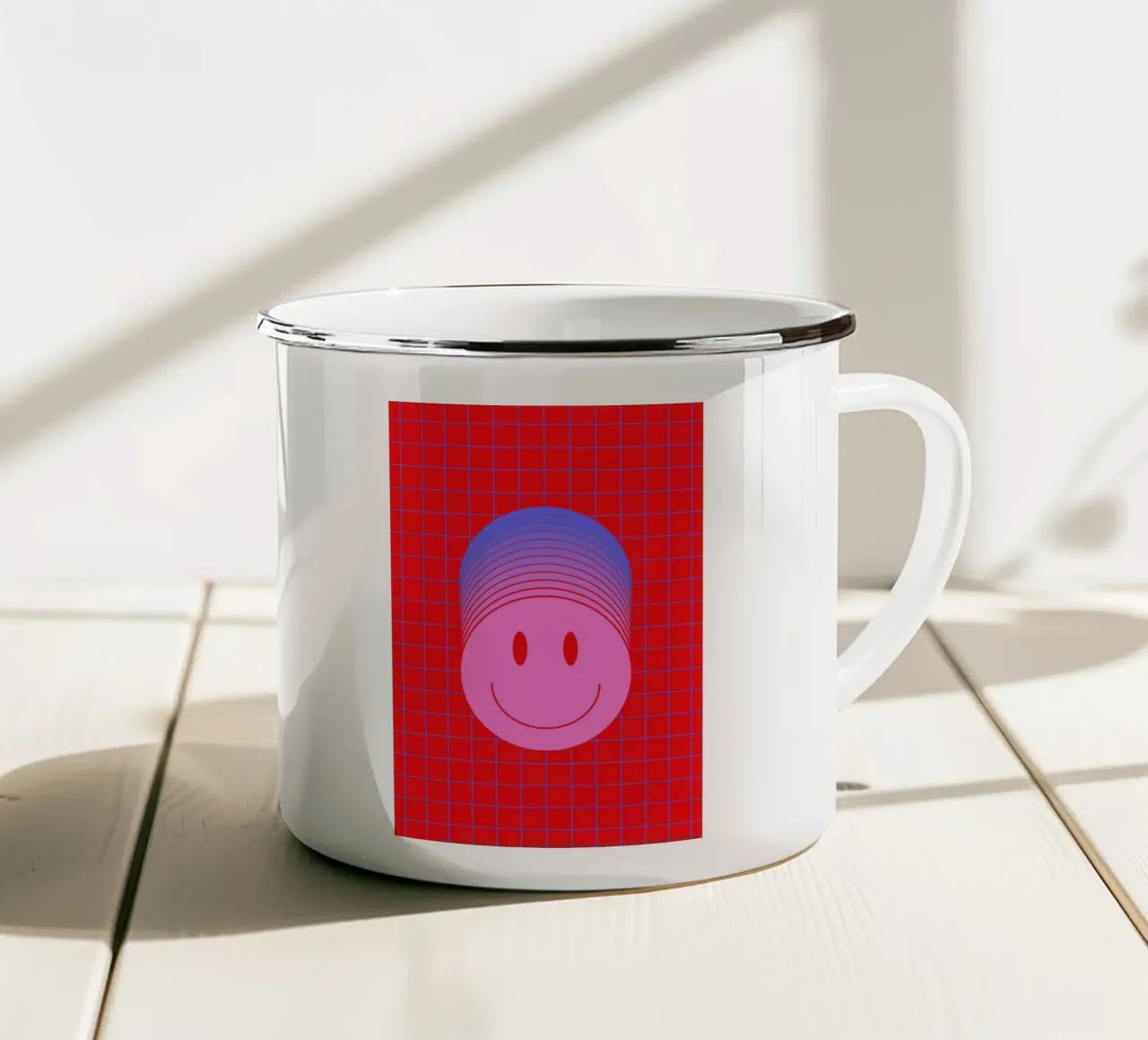 Smiley 1 tazza in smalto da La Come Di