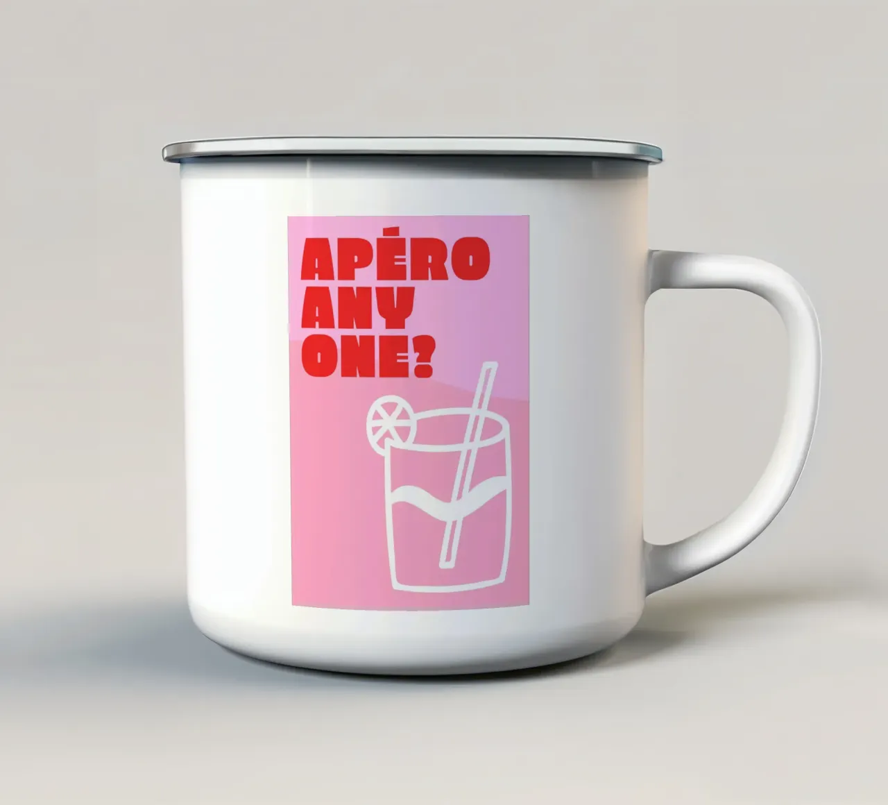 Qualcuno vuole un aperitivo? tazza in smalto da Bureau Purpur