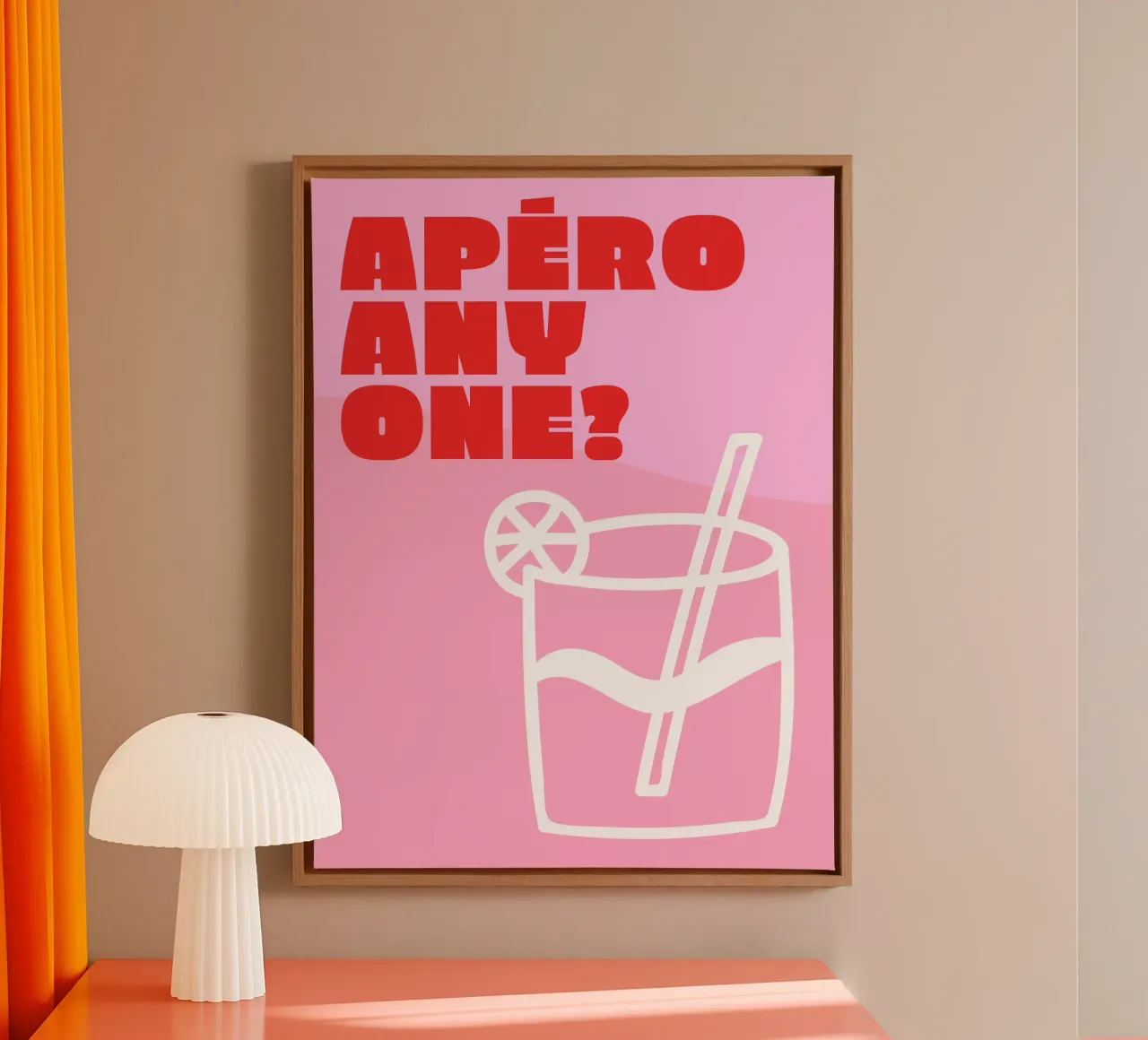 Aperitif anyone? Leinwand mit Schattenfugenrahmen von Bureau Purpur