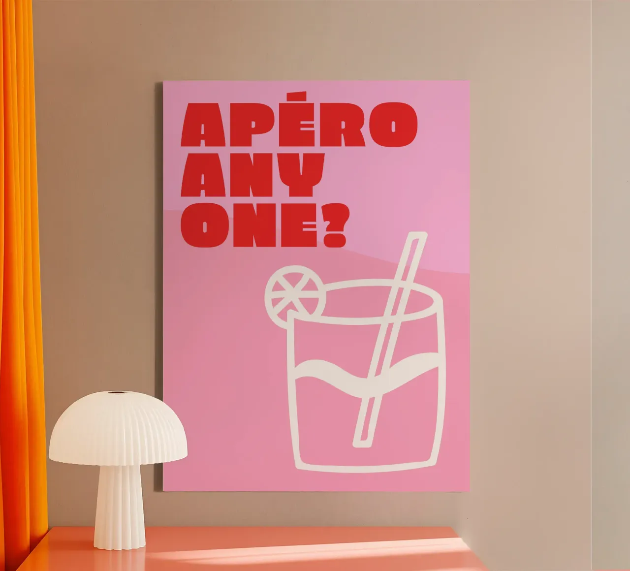 Aperitif anyone? Leinwand mit Schattenfugenrahmen von Bureau Purpur