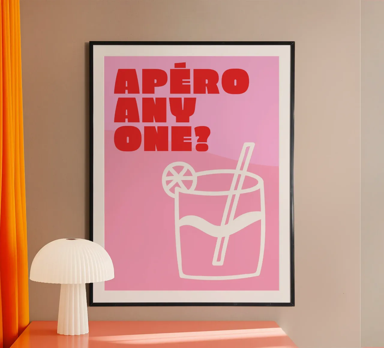 Qualcuno vuole un aperitivo? poster con telaio in plastica da Bureau Purpur